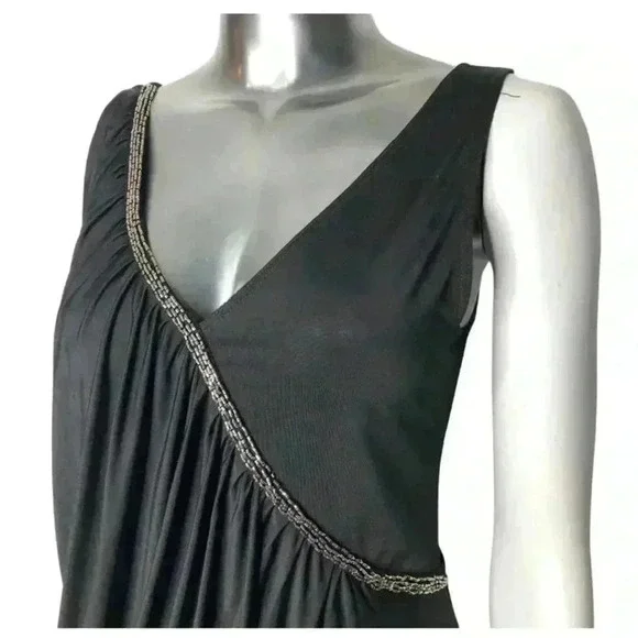 Le Chateau Black Asymmetrical One shoulder Top Size Small - Picture 4 of 4
